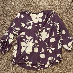 NWOT West Kei Floral Wrap Top (Large)